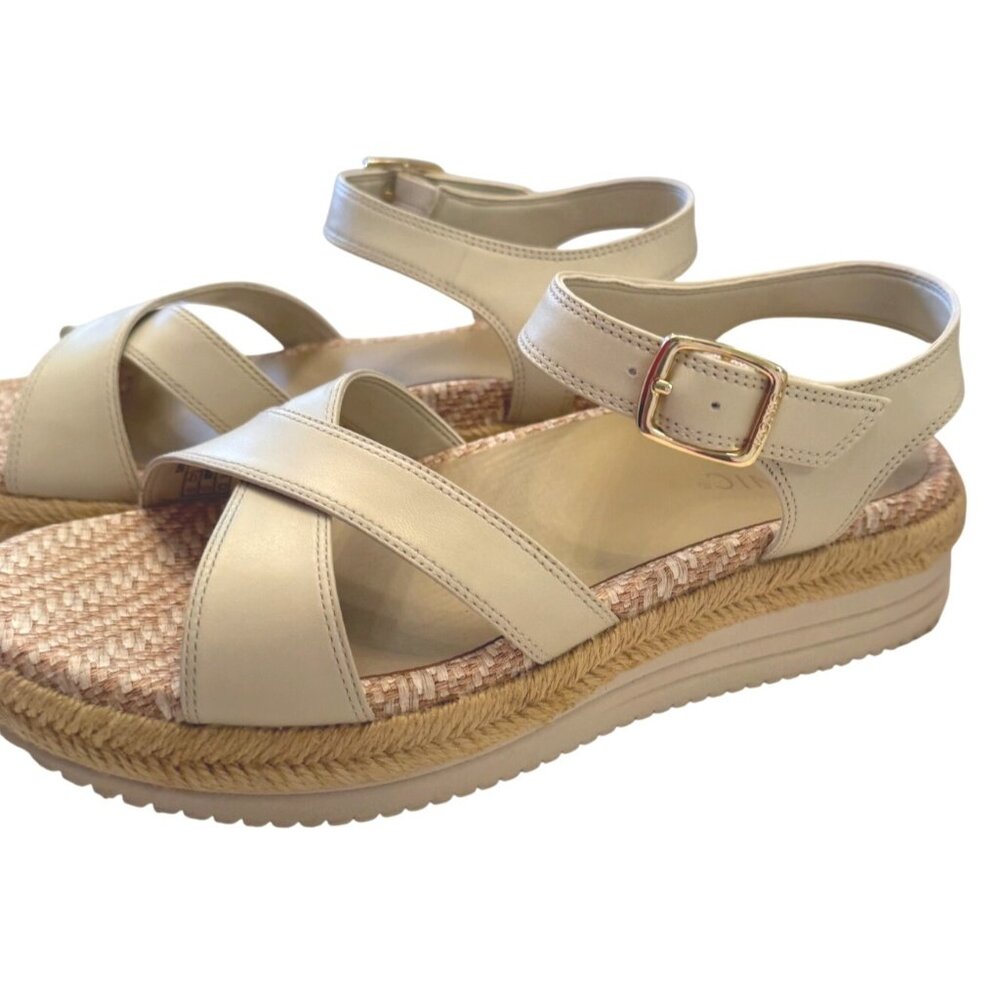 Vionic Mar Size 7.5 Strappy Platform Sandal - Cream NWOB $135